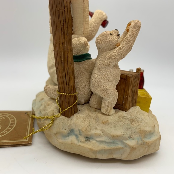 Vintage 1996 Coca-Cola Heritage Collection Bears Coca-Cola Stand Figurine w/ Tag - Picture 4 of 16